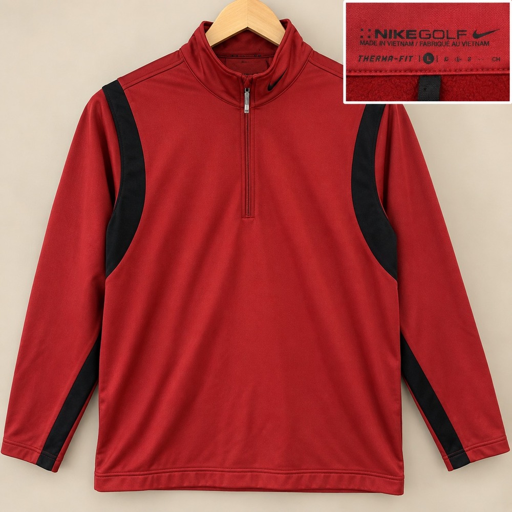 NIKE Men's Sz S Sweater Pullover Therma Fit Golf Layering Shirt 1/4 Zip Athletic